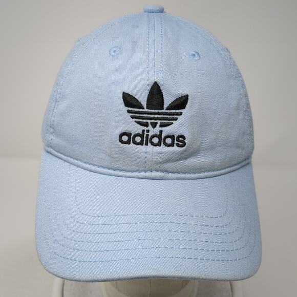 Adidas Slideback Baseball Cap Blue One Size Adjustable Embroidered 3 Stripes - Picture 2 of 9